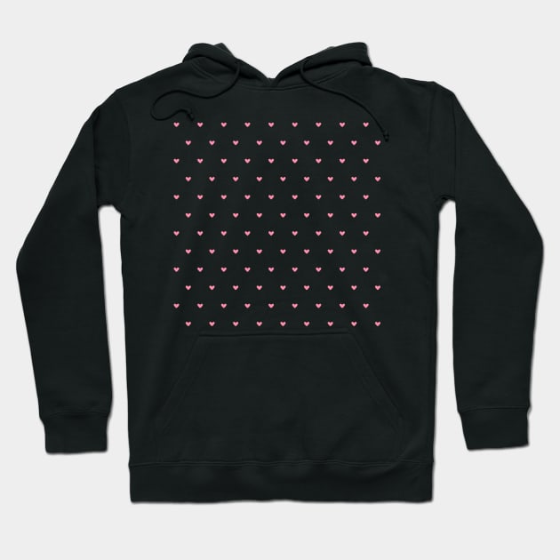 Mini Pink Heart Pattern Hoodie by Lizzamour